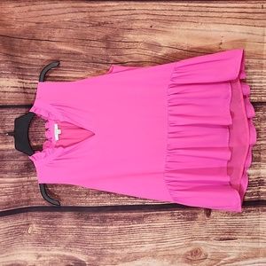 Jade Melody Tam pink blouse size medium